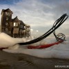 Serendipity the house from Nights in Rodanthe Movie Takes a beating from the onslaught of waves and water mooving freely around the structure