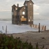 Serendipity the house from Nights in Rodanthe Movie puts up its last major battle before being moved to a new location.