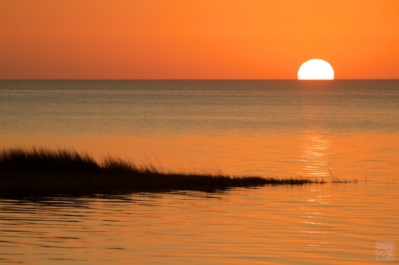 A golden Cape Hatteras Sunset