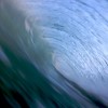 an empty wave barrels in the atlantic ocean