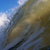 an empty wave barrels in the atlantic ocean