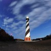 cape hatteras lighthouse glows at night