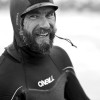 Michigan Surfer in a wetsuit