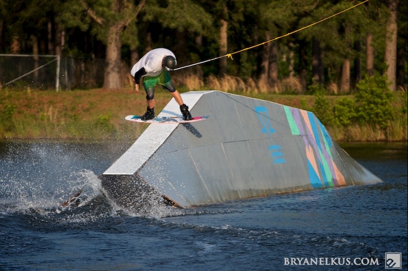 Brandon Scheid wakeboarding at the East Coast Cable Park