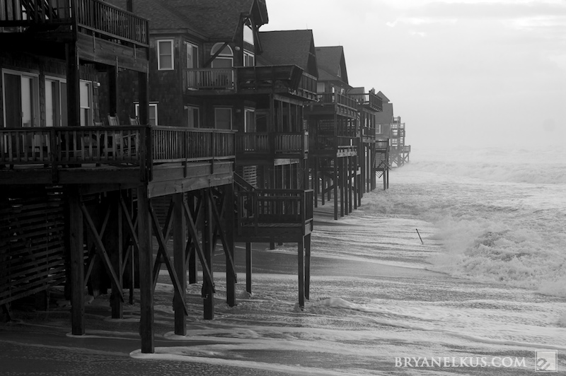 What’s left of Rodanthe’s front line against the angry Atlantic Ocean.