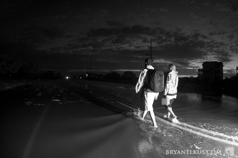 walking back to the truck afer a long day of shooting.