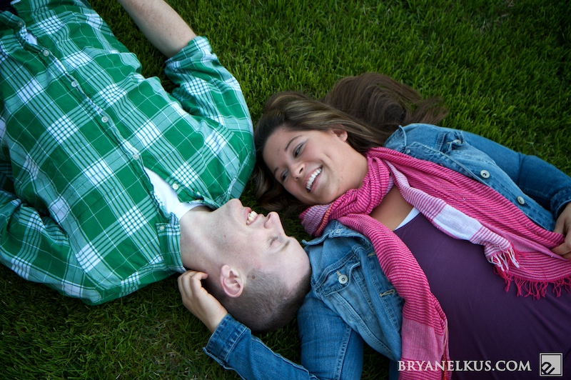 Mike and amy in the grass
