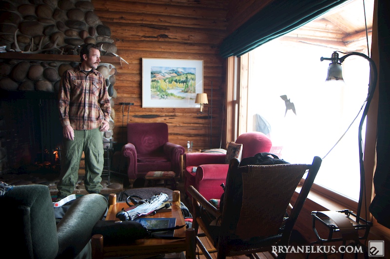 A morning in a log cabin