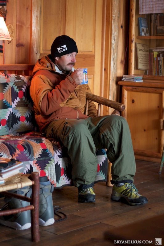 A morning in a log cabin