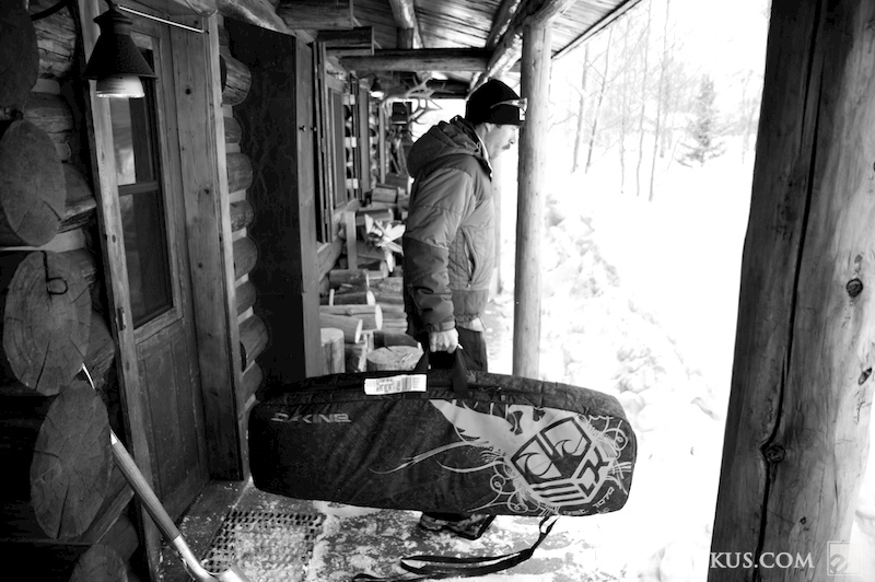 Leaving the lg cabin for a day of riding
