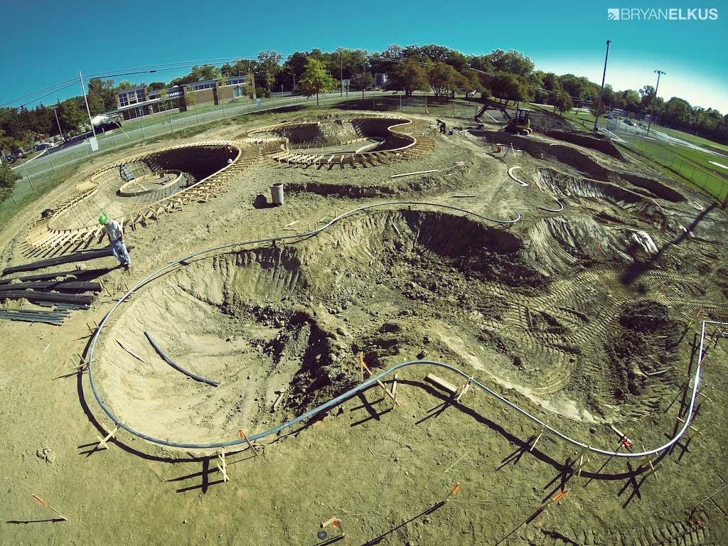 construction of the ann arbor skatepark