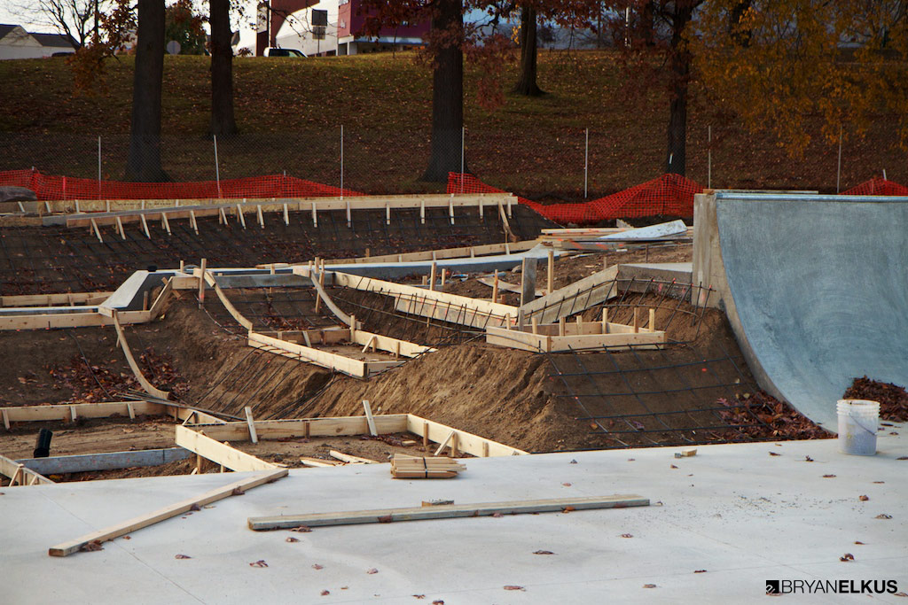 nearing completion of the construction of the ann arbor skatepark