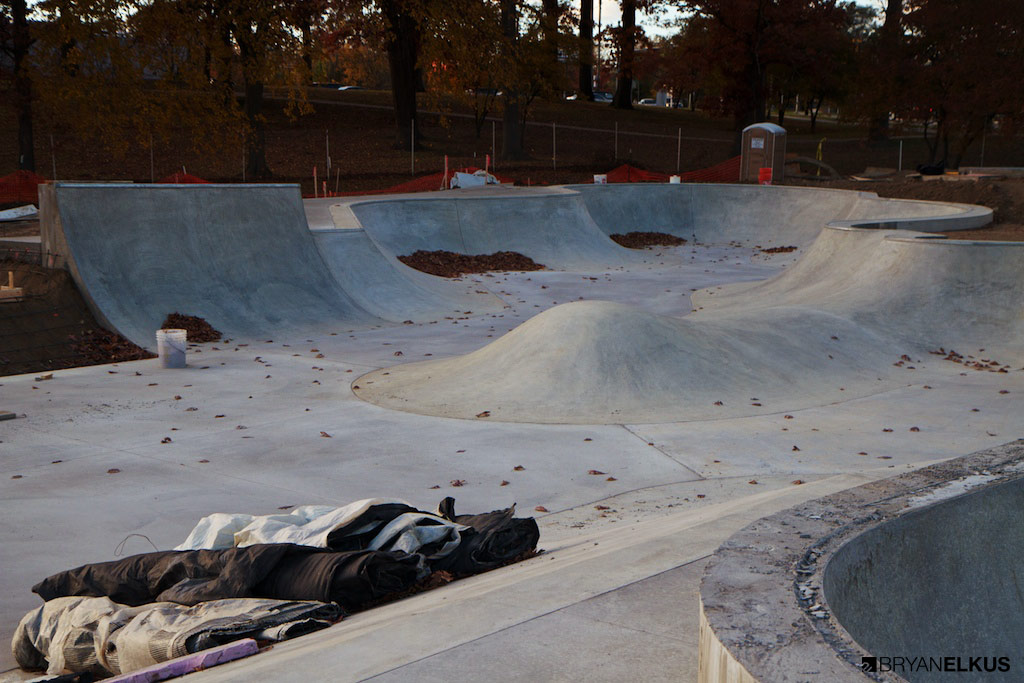 nearing completion of the construction of the ann arbor skatepark