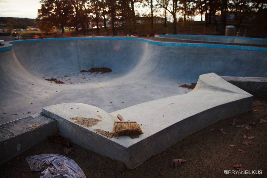 the ann arbor michigan clover skate bowl almost complete
