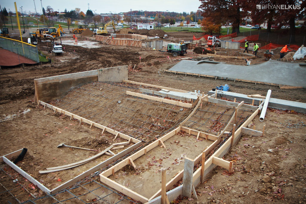 nearing completion of the construction of the ann arbor skatepark