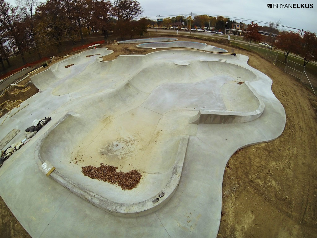 nearing completion of the construction of the ann arbor skatepark