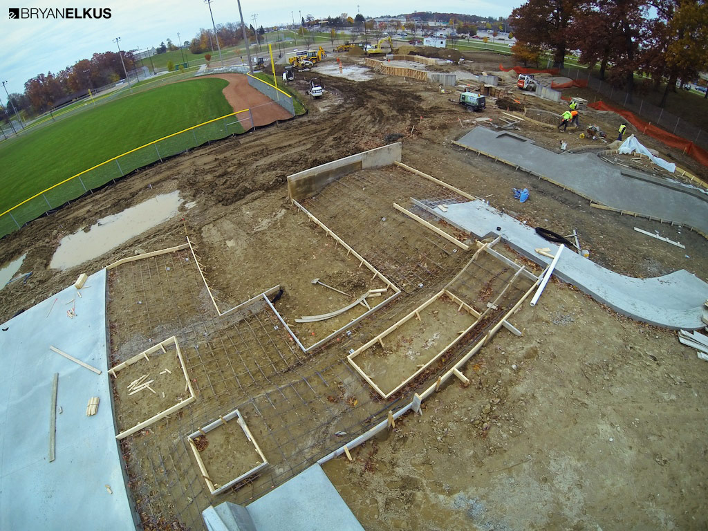 nearing completion of the construction of the ann arbor skatepark