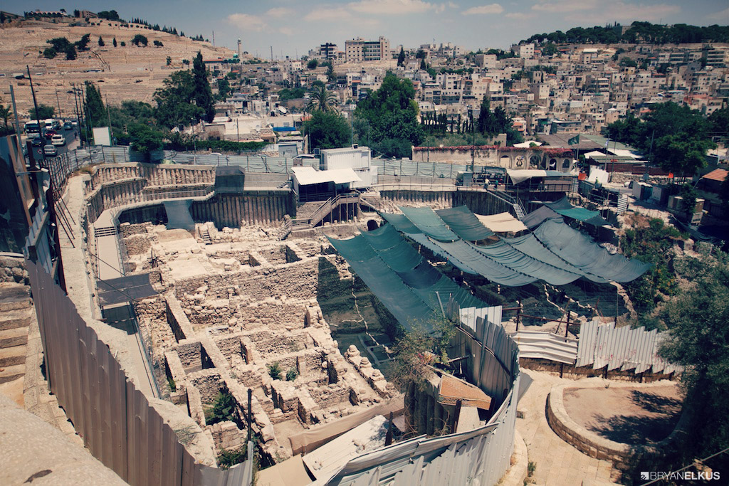 A view of King Davids Palace being excavated.