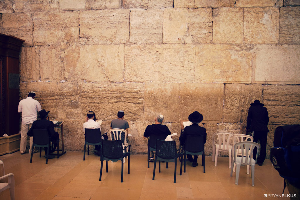 Praying at the western wall, Jerusalem Israel