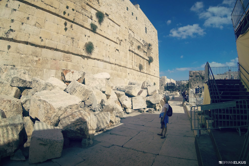 looking out at the western wall, Jerusalem Israel